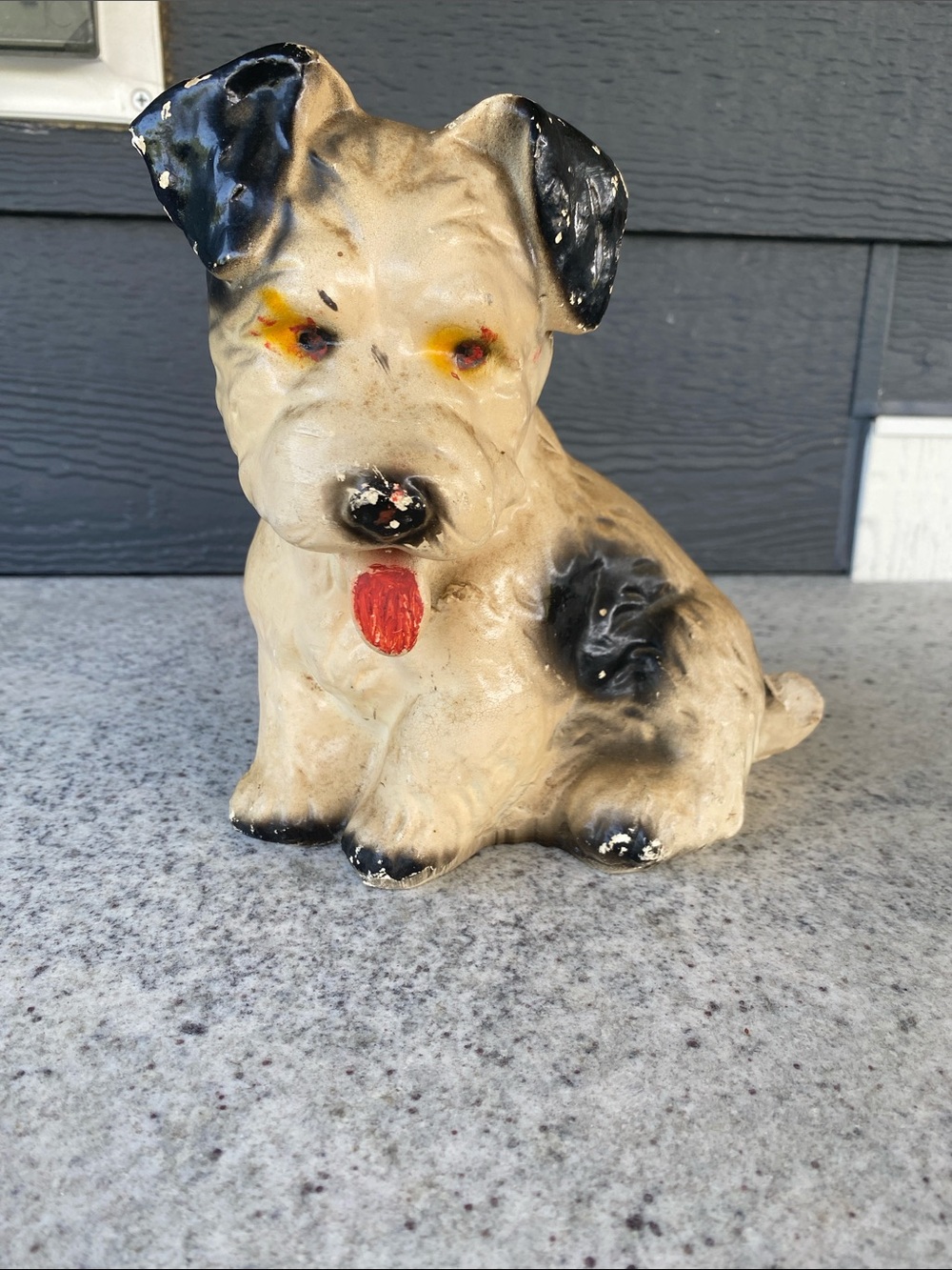 Vintage Chalkware Terrier